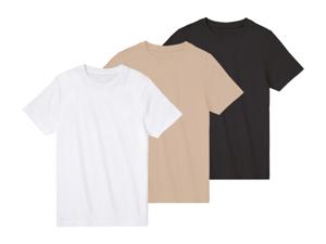 pepperts! Kinderen jongens T-shirts, 3 stuks, met ronde hals (158/164, Wit/beige/zwart)