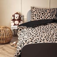 Dekbedovertrek Teddy Kids Cheetah Dieren 140x200 Cm Verwarmend Fresh And Co - Dekbed-Discounter.nl