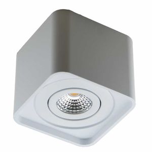 Opbouwrand met ronde hoeken kleur wit voor inbouwspot wit 86x100x100mm