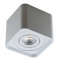 Opbouwrand met ronde hoeken kleur wit voor inbouwspot wit 86x100x100mm