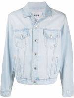 MSGM veste en jean à patch logo - Bleu - thumbnail