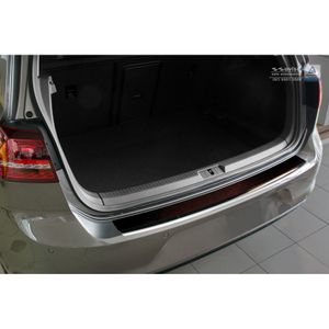 RVS Bumper beschermer passend voor 'Deluxe' Volkswagen Golf VII HB 3/5-deurs 2012- Chroom/Rood-Z AV244068
