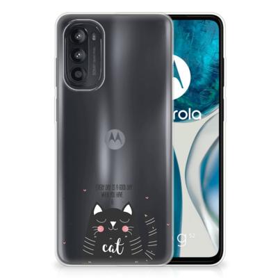 Motorola Moto G52/G82 Telefoonhoesje met Naam Cat Good Day Motorola Moto G52/G82 Telefoonhoesje met Naam Cat Good Day