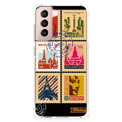 Samsung Galaxy S21 FE Telefoonhoesje met valbescherming Postzegels