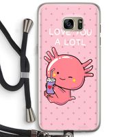 Love You A Lotl: Samsung Galaxy S7 Edge Transparant Hoesje met koord