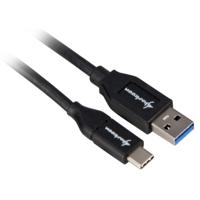 Sharkoon usb-a 3.2 > usb-c kabel (zwart, 0,5 meter )
