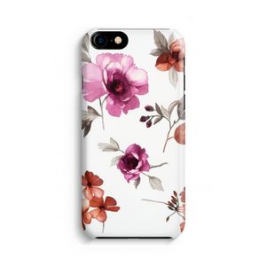 Geschilderde bloemen: iPhone 8 Volledig Geprint Hoesje