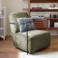 Kave Home Fauteuil 'Gamer' Chenille, kleur Donkergroen