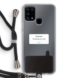 Reminder: Samsung Galaxy M31 Transparant Hoesje met koord