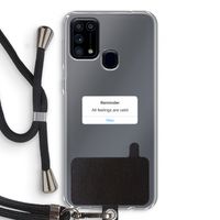 Reminder: Samsung Galaxy M31 Transparant Hoesje met koord Reminder: Samsung Galaxy M31 Transparant Hoesje met koord
