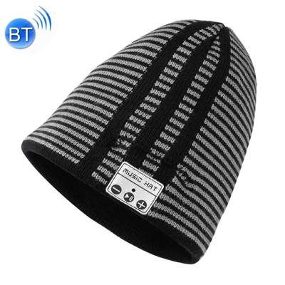 Bluetooth Warm Stripe brei hoed ondersteunt het beantwoorden van de telefoon & Bluetooth portret Taking & muziek