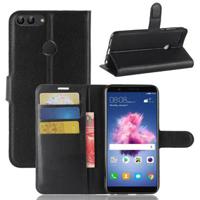 Huawei P Smart Wallet Case met Magnetische Sluiting - Zwart