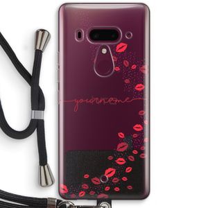 Kusjes: HTC U12+ Transparant Hoesje met koord