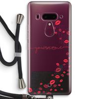 Kusjes: HTC U12+ Transparant Hoesje met koord