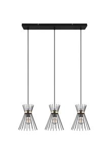 Trio HanglampRod design zwart 3-lichts - R31533080