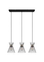 Trio HanglampRod design zwart 3-lichts - R31533080