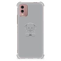 Nokia C32 Stevig | Bumper Hoesje | Grijs Baby Olifant