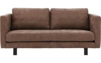 Goossens Excellent Bank Nuance bruin, leer, 3-zits, urban industrieel