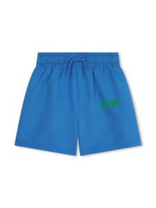 Kenzo Kids short de bain à logo imprimé - Bleu