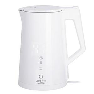 Adler AD 1345 Waterkoker met LED display & Temperatuurregeling - 1.7l - Wit