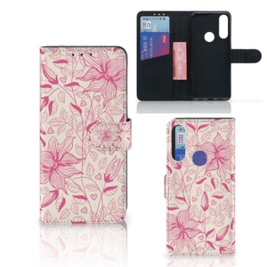 Alcatel 1S 2020 Hoesje Pink Flowers