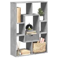 Boekenkast 63x20x90 cm bewerkt hout betongrijs