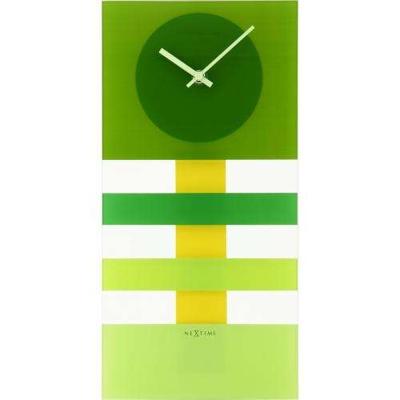 NeXtime klok 2855gn Bold Stripes, 19 x 38 cm, Wall, Green