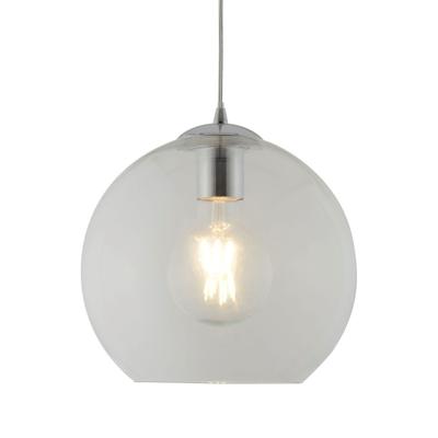 Searchlight Glazen hanglampBalls Ø 25cm grijs met helderglas - 1621CL
