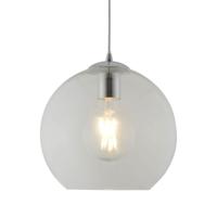 Searchlight Glazen hanglampBalls Ø 25cm grijs met helderglas - 1621CL