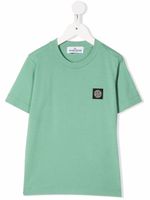 Stone Island Junior t-shirt à patch logo - Vert
