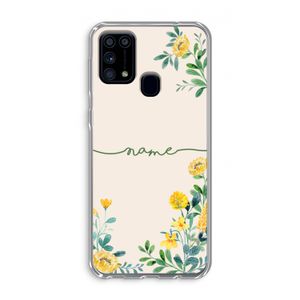 Gele bloemen: Samsung Galaxy M31 Transparant Hoesje