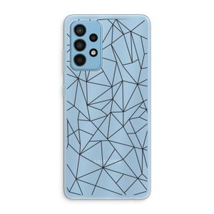 Geometrische lijnen zwart: Samsung Galaxy A52 Transparant Hoesje
