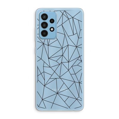 Geometrische lijnen zwart: Samsung Galaxy A52 Transparant Hoesje