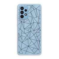 Geometrische lijnen zwart: Samsung Galaxy A52 Transparant Hoesje