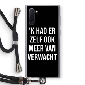 Meer verwacht - Zwart: Samsung Galaxy Note 10 Transparant Hoesje met koord