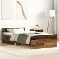 Bedframe zonder matras 100x200 cm bewerkt hout oud hout