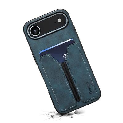 Denior iPhone 17 Air hoesje - Backcover met kaarthouder - Blauw