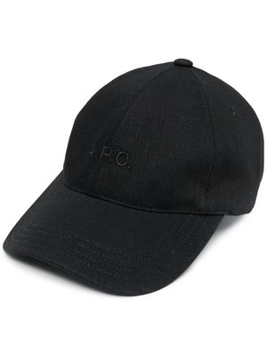 A.P.C. casquette à logo brodé - Noir