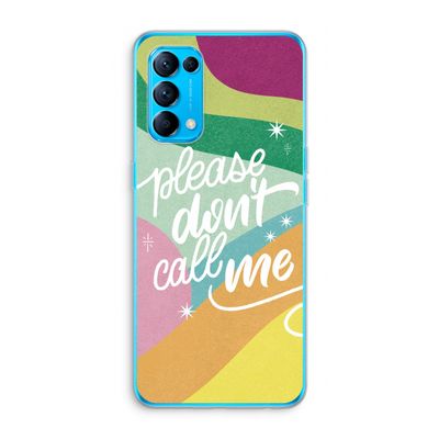 Don't call: Oppo Find X3 Lite Transparant Hoesje