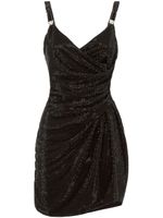 Philipp Plein crystal-embellished gathered minidress - Noir