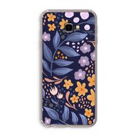 Flowers with blue leaves: Samsung Galaxy J4 Plus Transparant Hoesje
