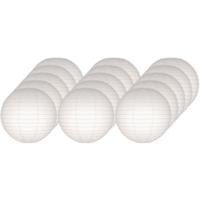 Luxe witte bol lampionnen - 15x stuks - dia 25 cm - Bruiloft, verjaardag, party feestartikelen