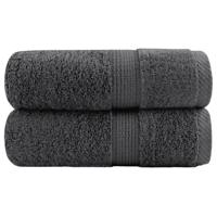 VidaXL Premium washandjes solund 2 stuks antraciet 30x30 cm 600 g/m² VidaXL Premium washandjes solund 2 stuks antraciet 30x30 cm 600 g/m²
