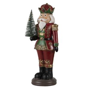 Clayre & Eef Multi Decoratie notenkraker met kerstboom 13*10*32 cm 6PR4745