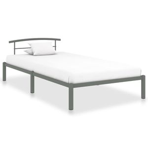 Bedframe metaal grijs 90x200 cm