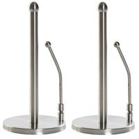 2x stuks keukenrolhouders inox RVS 17 x 35 cm