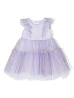 Monnalisa robe en tulle à fleurs - Violet