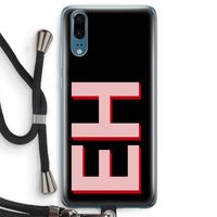Monogram: Huawei P20 Transparant Hoesje met koord