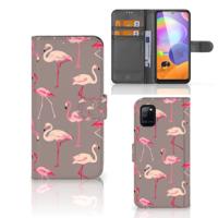 Samsung Galaxy A31 | Telefoonhoesje | Met pasjeshouder | Flamingo