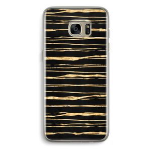 Gouden strepen: Samsung Galaxy S7 Edge Transparant Hoesje